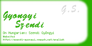 gyongyi szendi business card