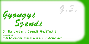 gyongyi szendi business card